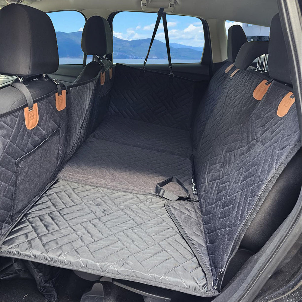 Back Seat Extending Cover for Dogs Hard Bottom Dog Car Cover