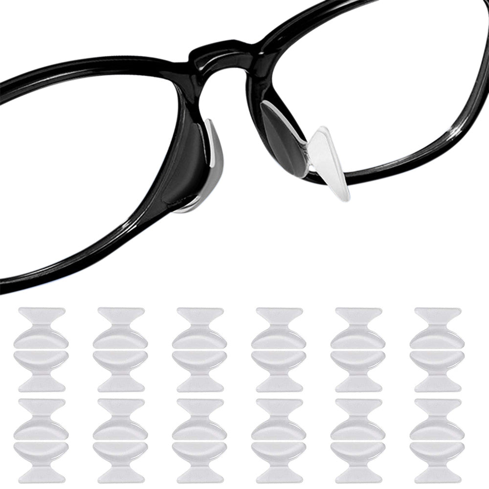 12 Pairs Eyeglass Nose Pads Anti Slip Stick On Adhesive Eyewear Nose Pads Cushions