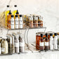 2-Tier Rotatable Pull-Out Storage Rack Kitchen Spice Organizer