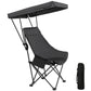 Camping Chair with Canopy Folding Outdoor Chair for Fishing Beach