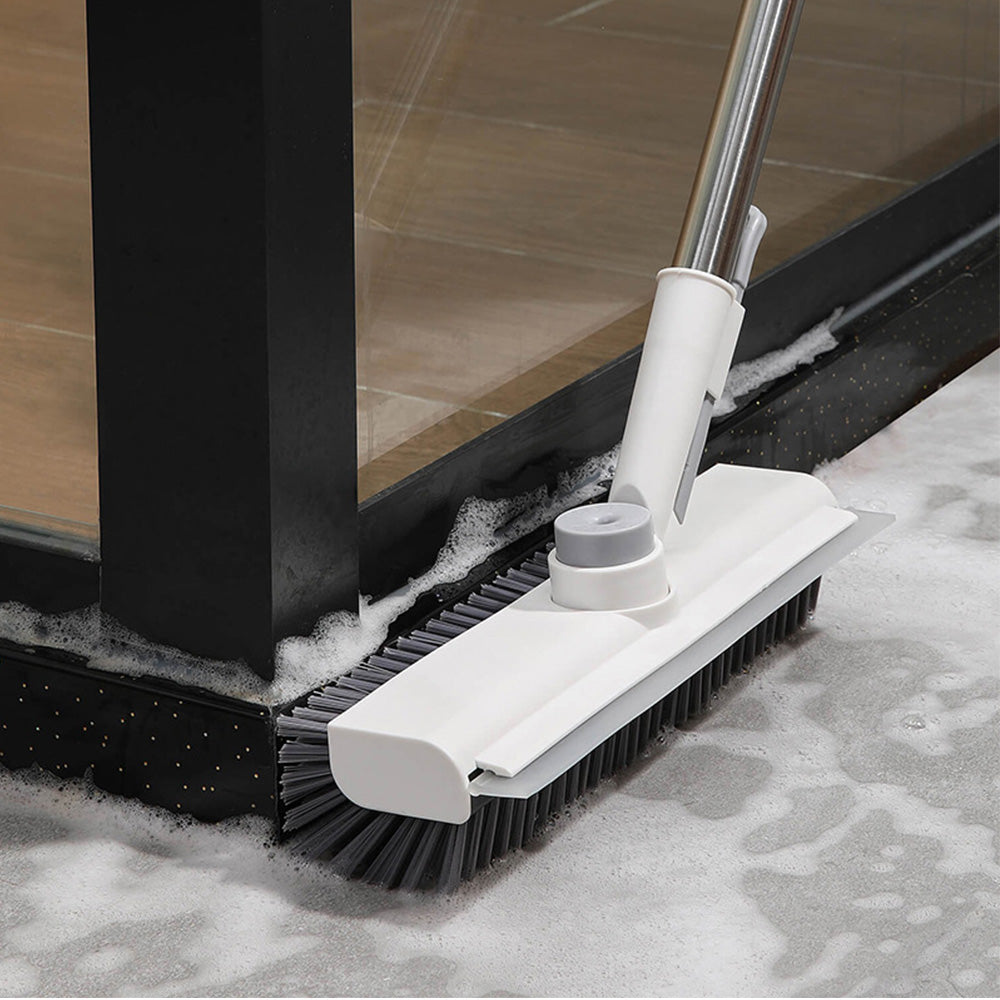 Long Handle Floor Scrub Brush Detachable Rotating V-Shaped Head Cleaning Tool