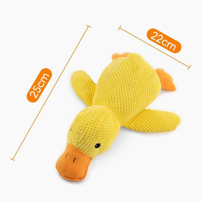 Yellow Stuffed Duck Dog Chew Toys Dogs Teeth Cleaning