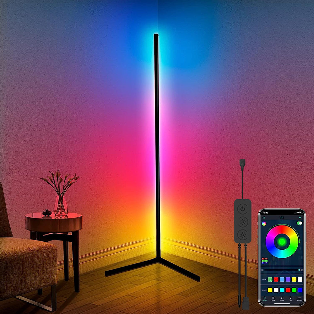 120CM RGB Bluetooth Mobile Phone App Control Corner Floor Lamp