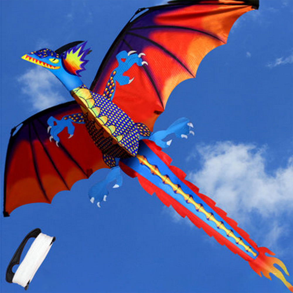 Classical Stereoscopic Dragon Kite With Tail and Flying Tool