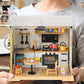 DIY Miniature Dollhouse Kit 3D Puzzle Dollhouse Toy with Dust Cover and Light