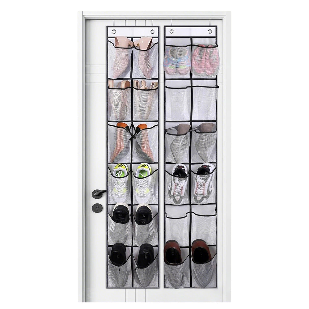12 Pockets Hanging Shoe Storage Over The Door Shoe Organizer Shoe Rack Holder
