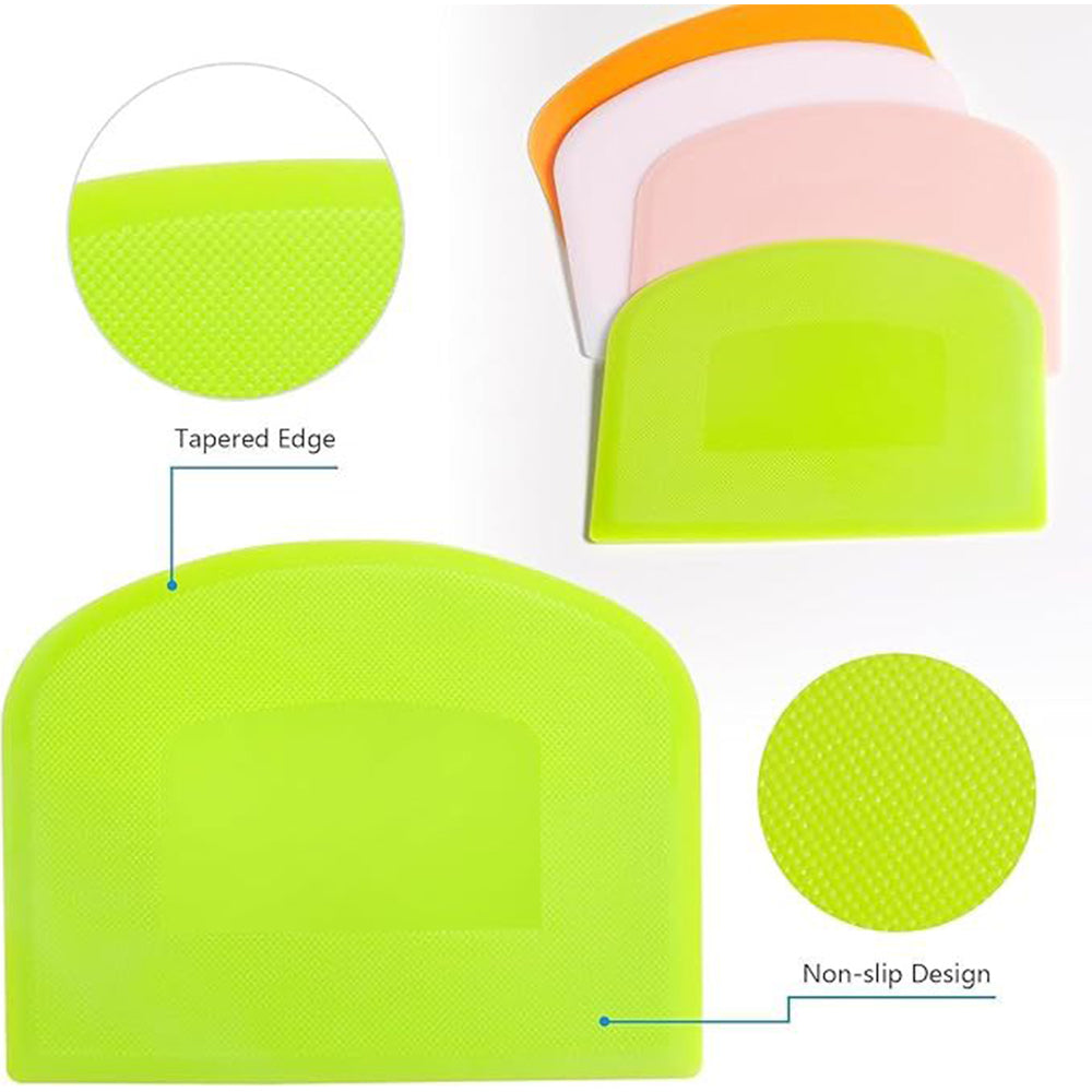 5Pcs Dough Scraper Cutter Set for Pizza Pastry Bread Cake Fondant Baking