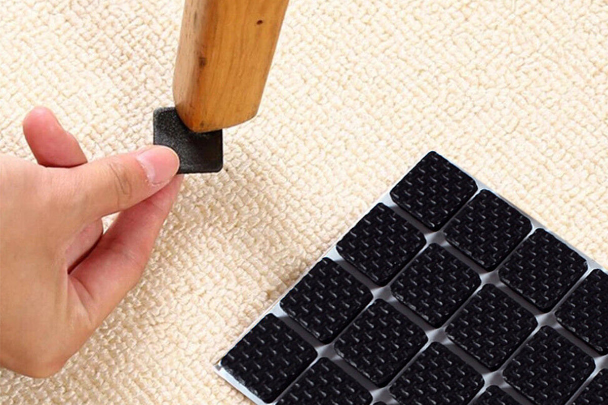 48PCS Chair Leg Pads Non Slip Furniture Floor Protector Self Adhesive