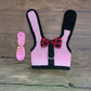 Rabbit Harness and Leash Set Adjustable Breathable Mesh Vest for Bunny Small Pets-Pink