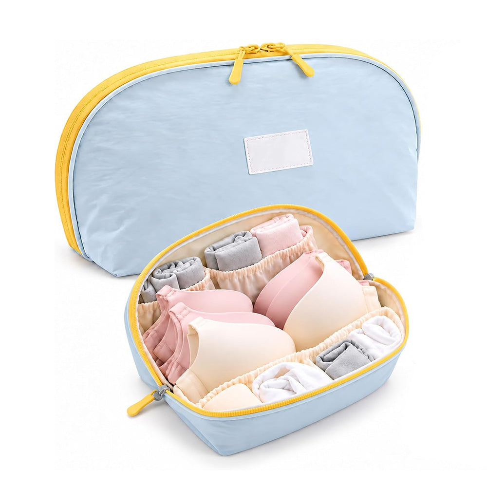 3-in-1 Clam-Shaped Underwear Bra Panty and Sock Travel Storage Bag