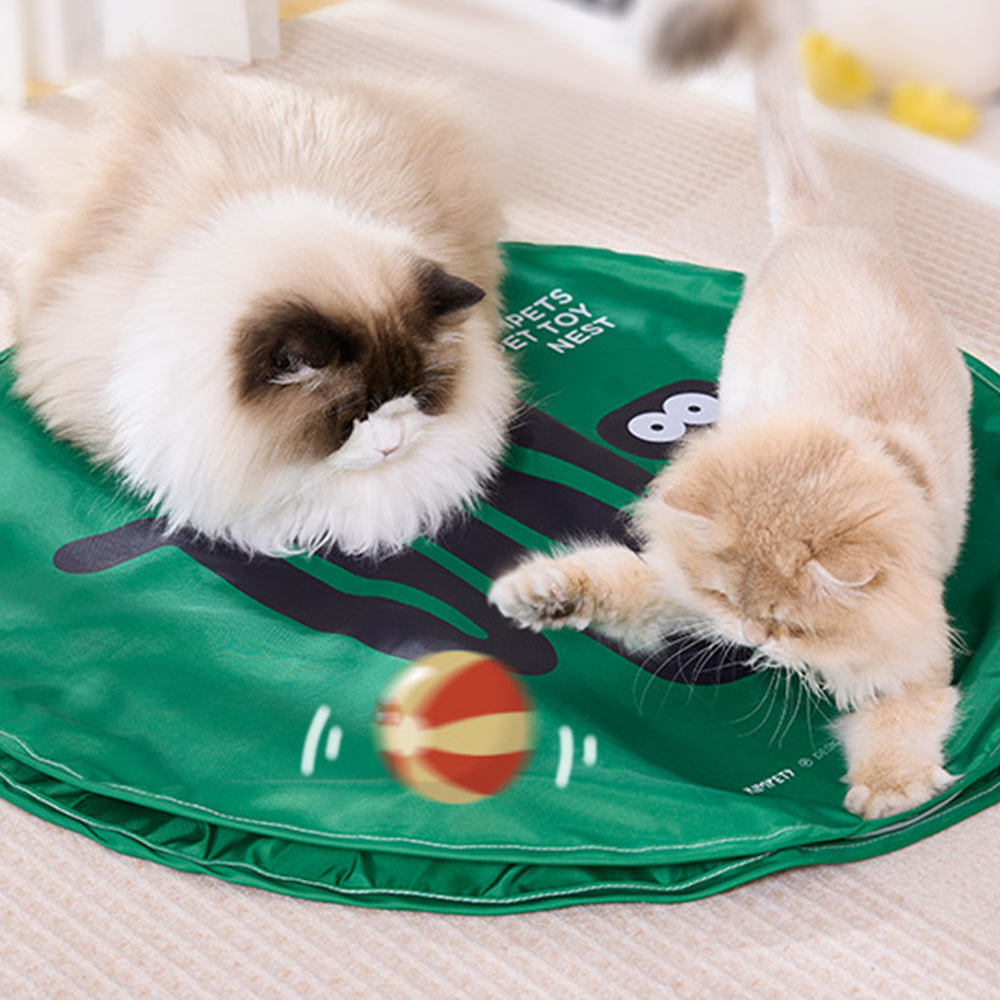 Interactive Cat Toys Fast Moving Ball in Play Mat Automatic Motion Activated Ball Hide and Seek