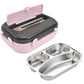 304 Stainless Steel Insulated Bento Lunch Box with 3-Compartments