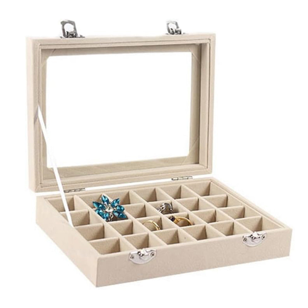 Organizer Case Box Holder Storage Jewelry Earring Ring Velvet Display Travel Portable