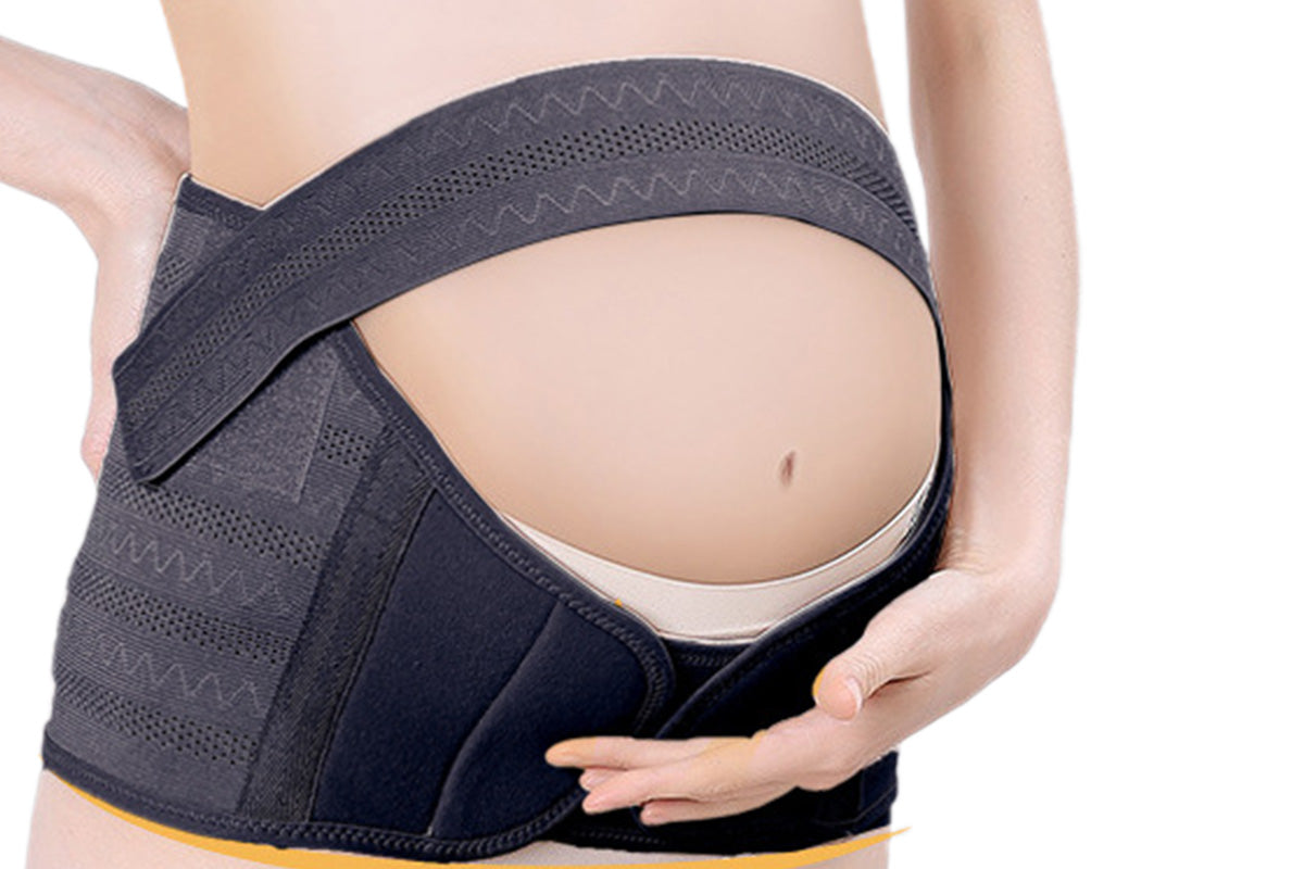 Maternity Belly Support Belt for Pregnancy with Adjustable Abdominal Support-Black