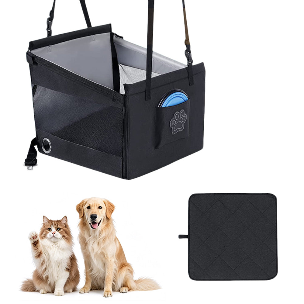 Foldable Water-resistant Dog Auto Seat Pad for Small and Medium Dogs