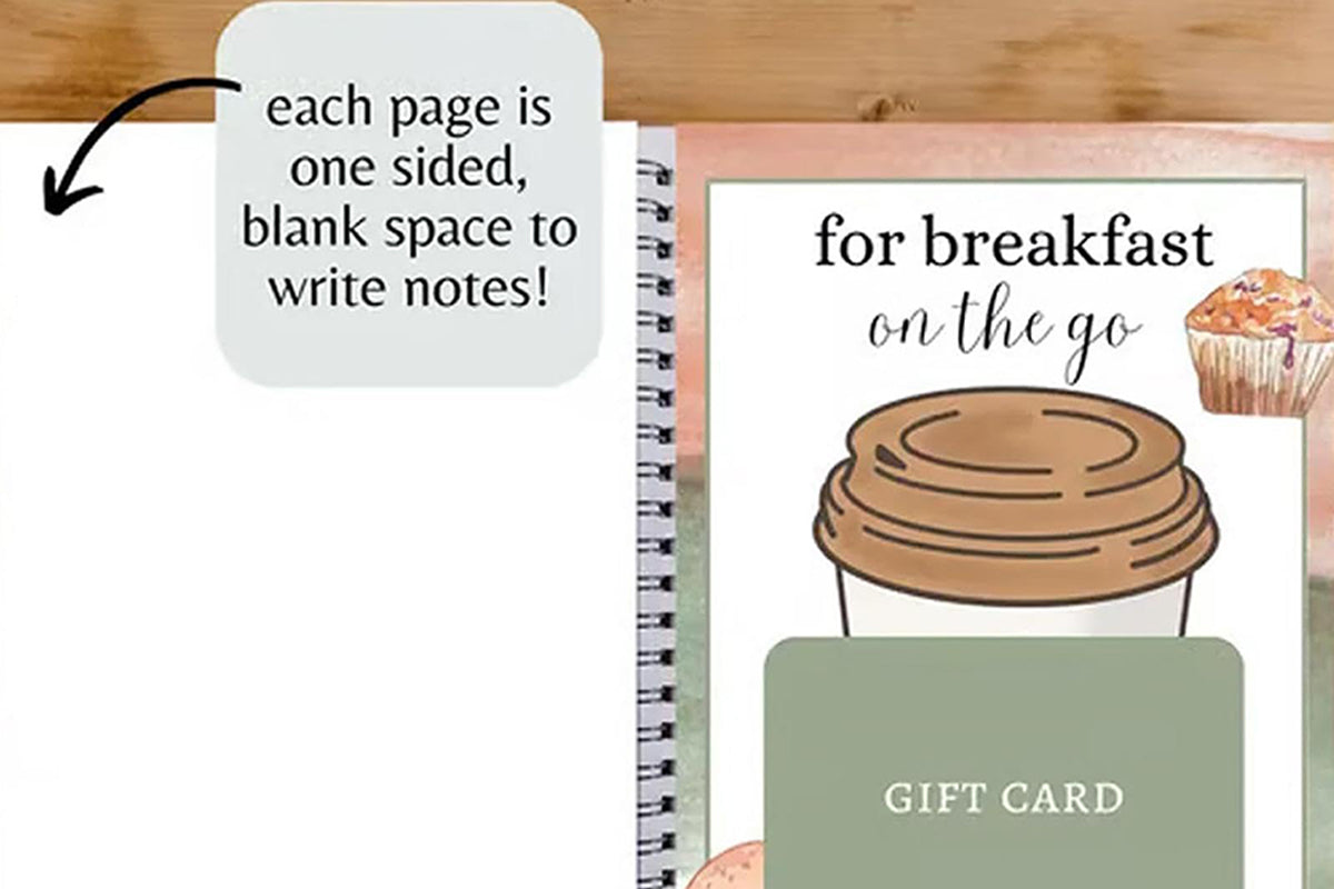 38-Sheets Christmas Gift Card Book Coil Bound Holiday Card Holder