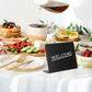 12Pcs Mini Chalkboard Signs with Wiping Cloth and Marker Pens