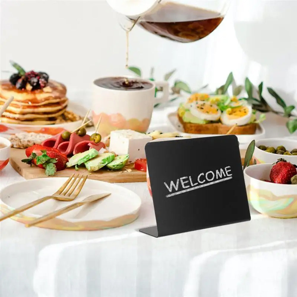 12Pcs Mini Chalkboard Signs with Wiping Cloth and Marker Pens