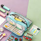 Large Pencil Case with Multiple Compartments Stationery Organizer for Students
