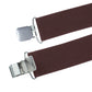 Mens X Back Elastic Suspenders with 4 Metal Clips Adjustable to 120cm