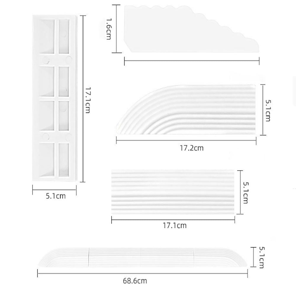 2 Sets 68.6CM Threshold Bars Step Ramp Kit For Robot Vacuum Cleaner