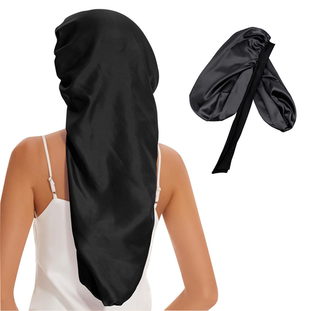Double Layer Reversible Silk Bonnet Long Bonnet Satin Hair Silk Bonnet For Sleeping