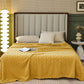 2Pcs Soft Warm Reversible Faux Long Plush Blanket