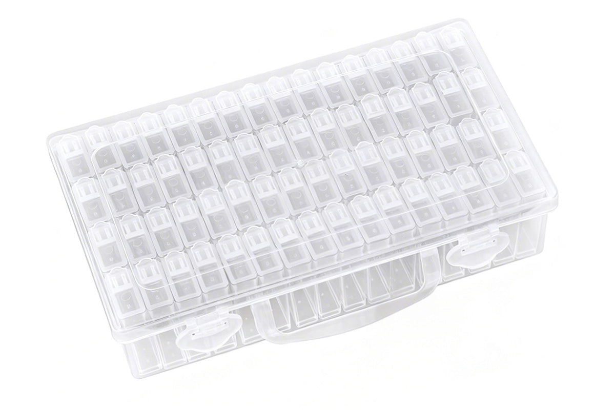 64-Compartment Storage Organizer Box for Diamond Painting Beads and Small Accessories