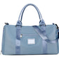 30L Gym Travel Duffel Bag with Waterproof Pocket and Shoe Compartment for Weekend Overnight Trip