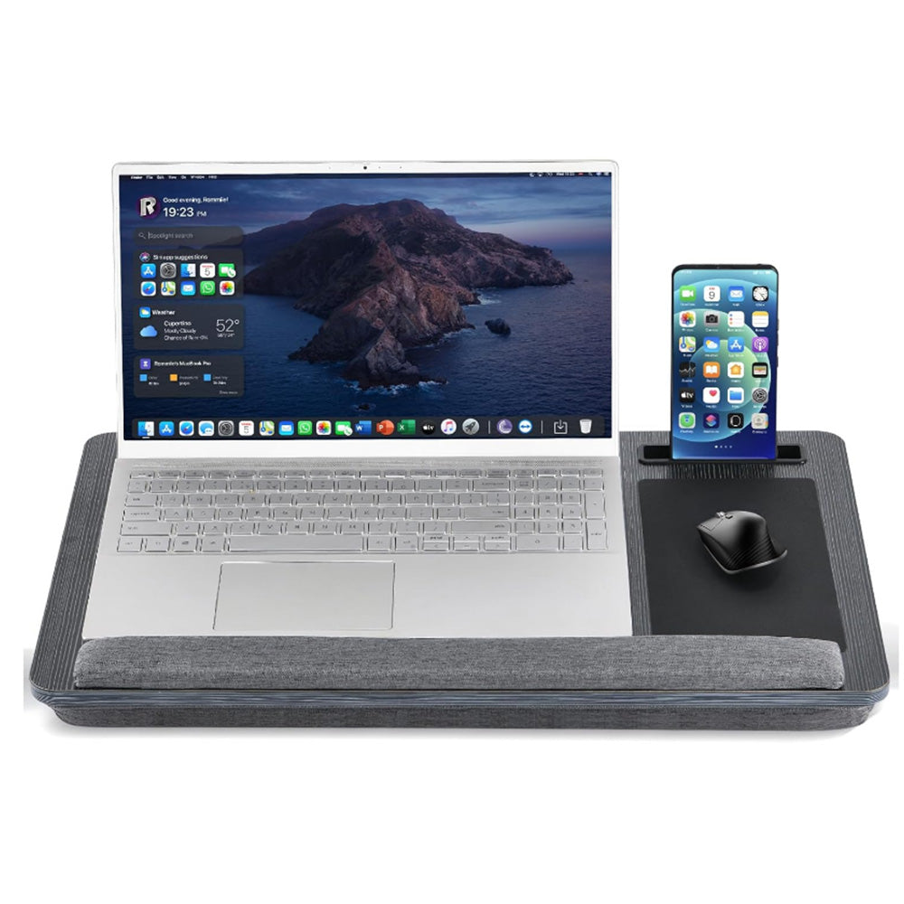 Lap Desk Laptop Stand with Tablet Phone Holder for Home Bed Sof