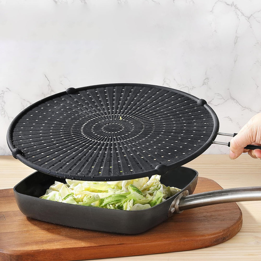 32cm Silicone Splatter Screen Guard Oil Grease Pan Lid for Frying Pan