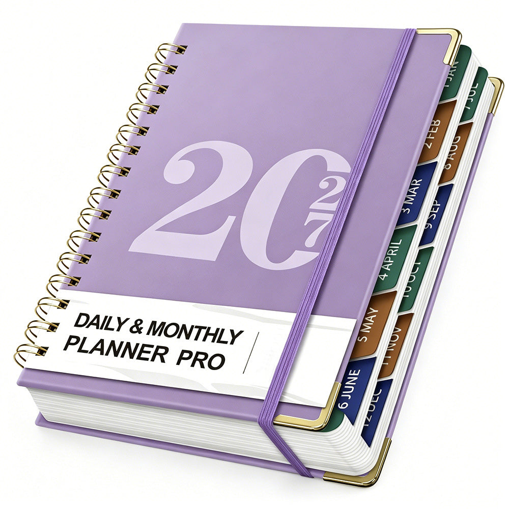 2027 A5 Hardcover Weekly Planner Calendar Notebook January to December