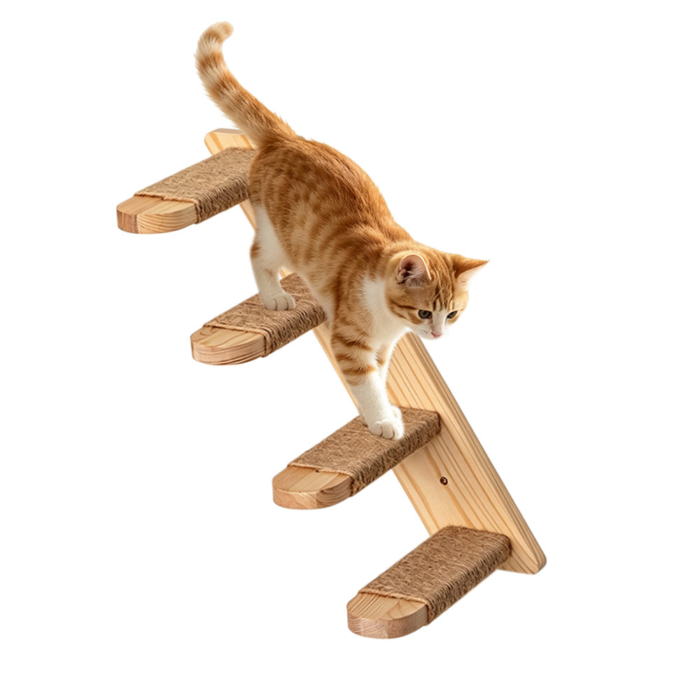 Wall Mounted Cat Climbing Shelf Cat Ladder Cat Wall Furniture Steps
