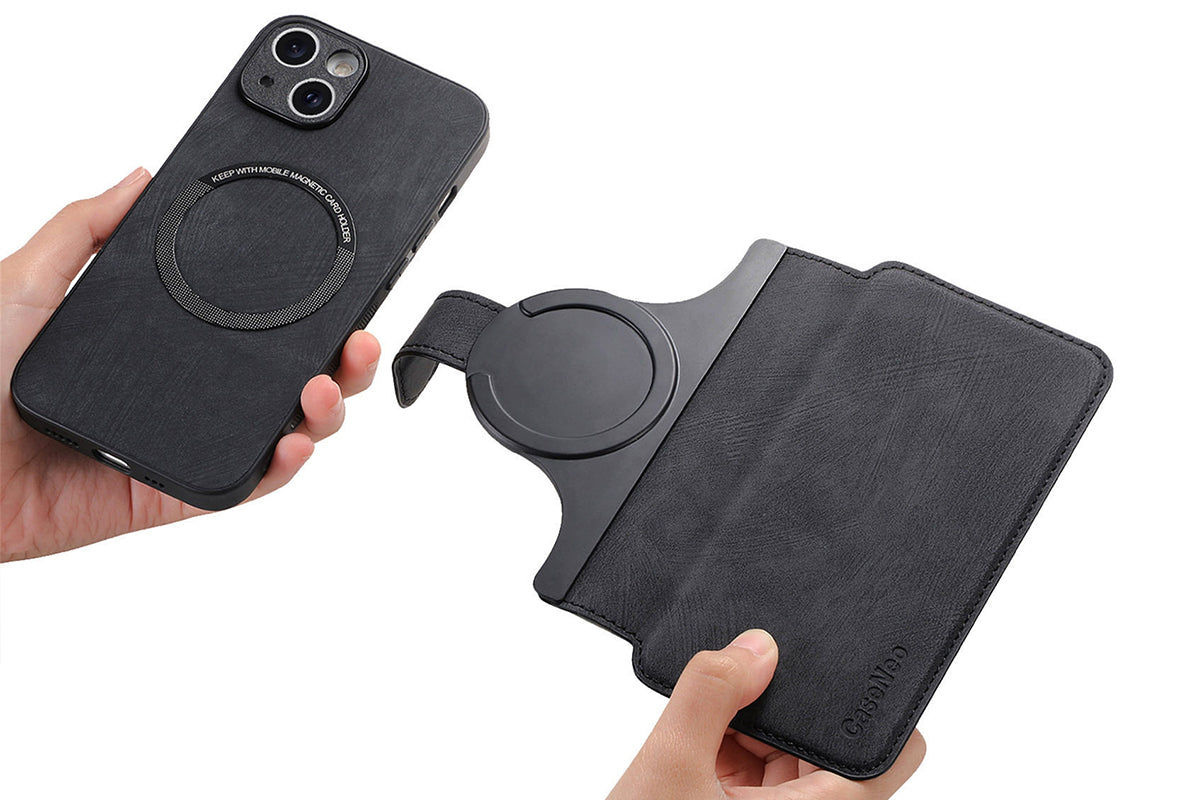 Magnetic Wallet Case for iPhone 17Series RFID Blocking Card Holder Phone Stand