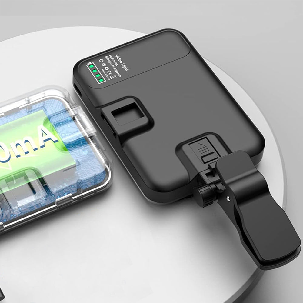 LED Portable Selfie Light with Clip and Hot Shoe Mount