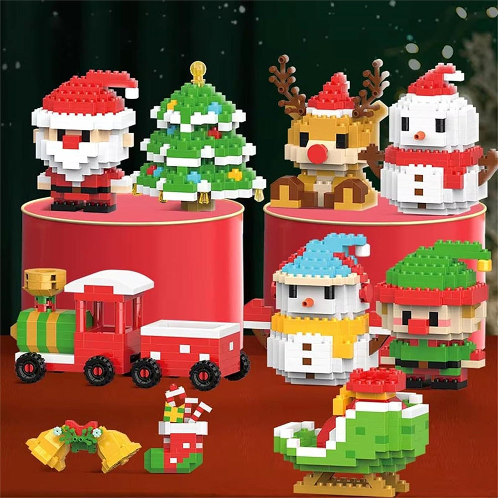 Christmas Building Blocks Set Xmas Building Figures DIY Stocking Stuffers
