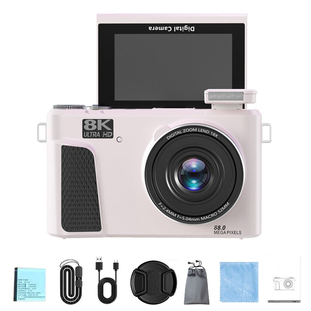 Digital Camera with Flip Screen WIFI Remote Control Vlogging Camera
