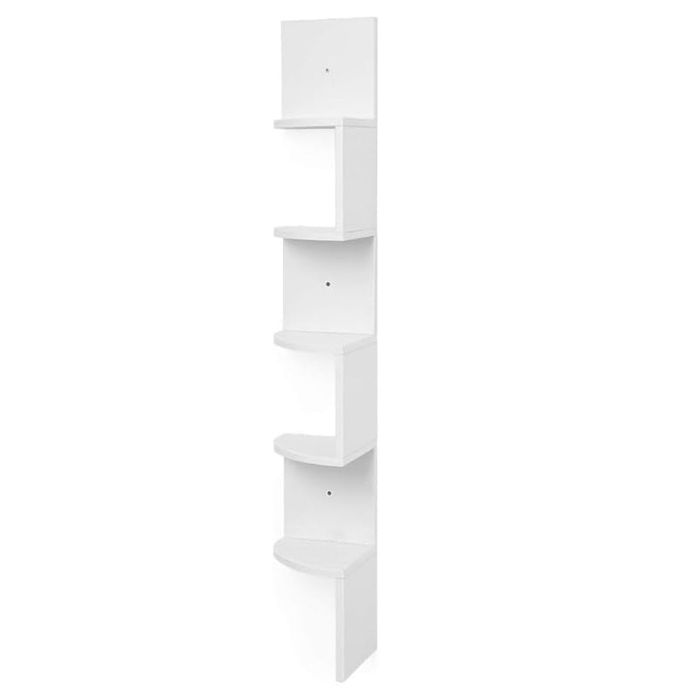 5 Tier Large Zigzag Corner Wall Mounted DVD CD Storage Display Shelf