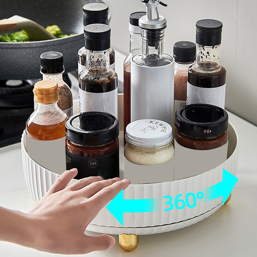 Kitchen Storage Multi-Functional 360 degree Rotating Rack Seasoning Box