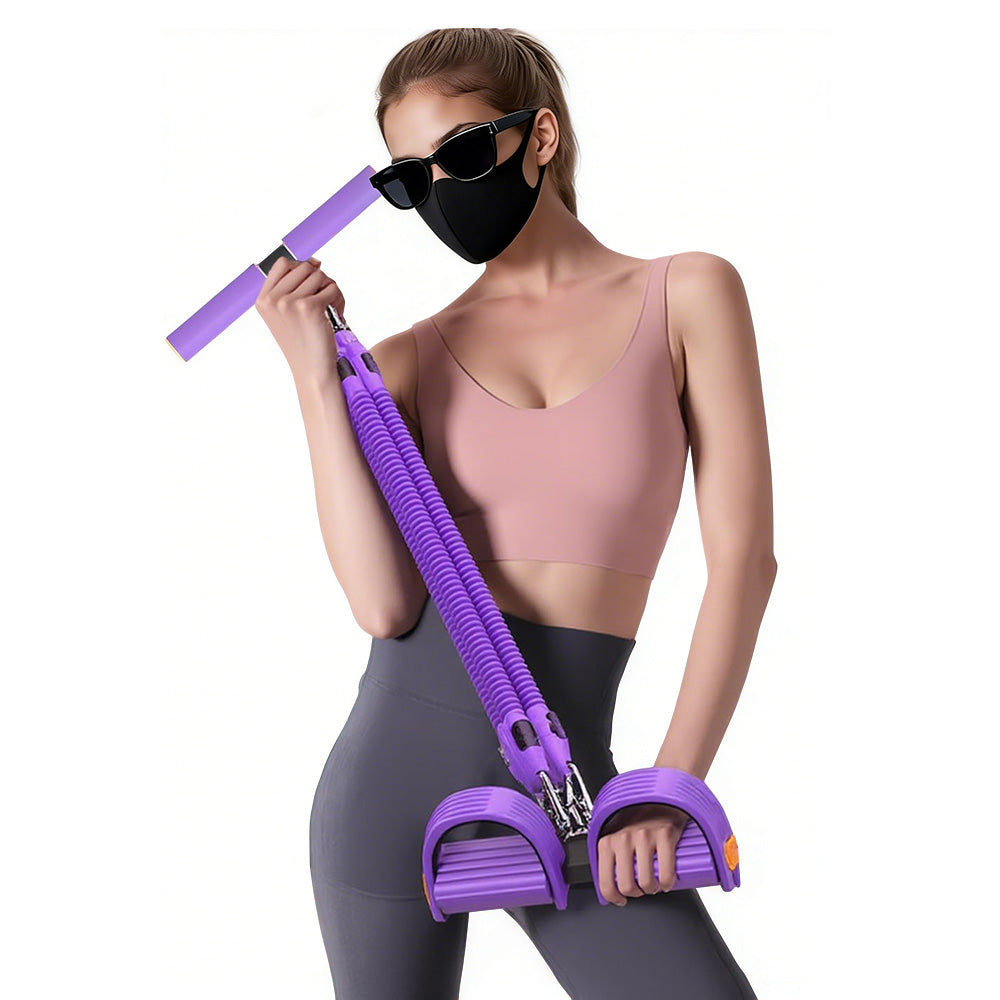1 Set 4-in-1 Resistance Band Pedal Puller for Sit-Up Home Gym Yoga Pilates