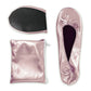Women Foldable Indoor Ballet Flat Roll Slipper Shoes Dance Shoes Party Ball Prom