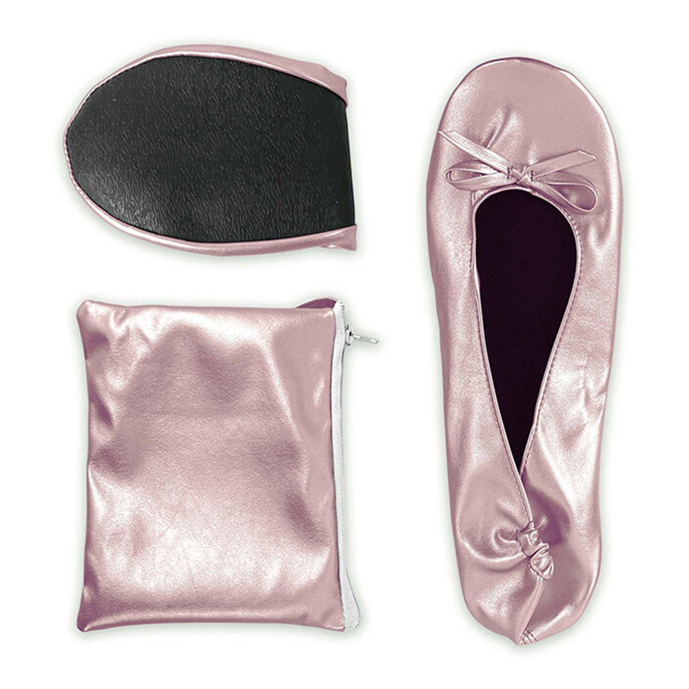 Women Foldable Indoor Ballet Flat Roll Slipper Shoes Dance Shoes Party Ball Prom