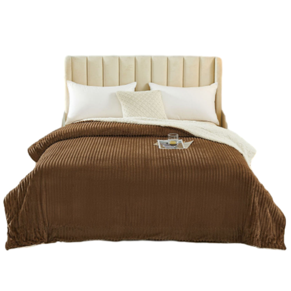 Reversible Faux Plush Blanket