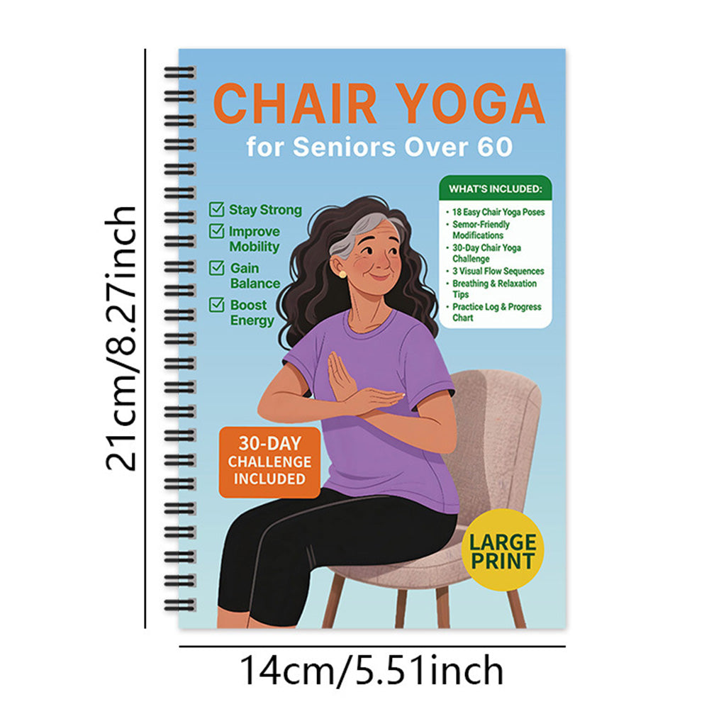 Chair Yoga Book for Seniors: Strength Balance & Wellness Exercises
