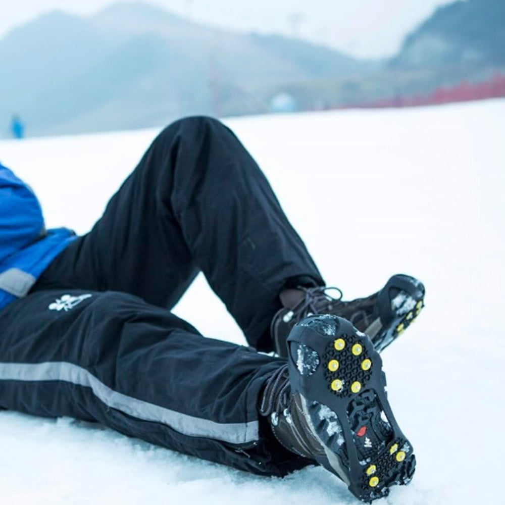 10-Stud  Anti-Slip Crampons Snow Shoe Spikes Grips for Shoes Boots