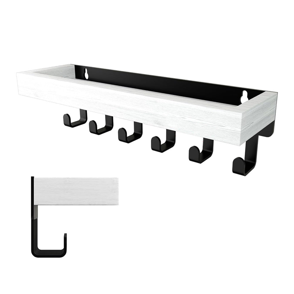 Wall Key Holder with Shelf Wooden Key Rack for Entryway Home