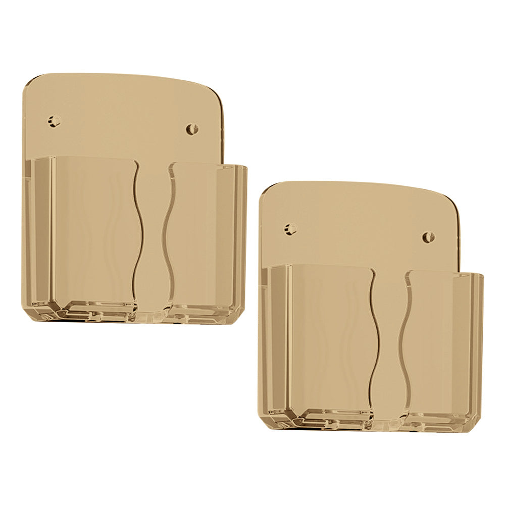 2 PCS Wall Phone Holder No Drill Adhesive Remote Control Organizer for Home Office