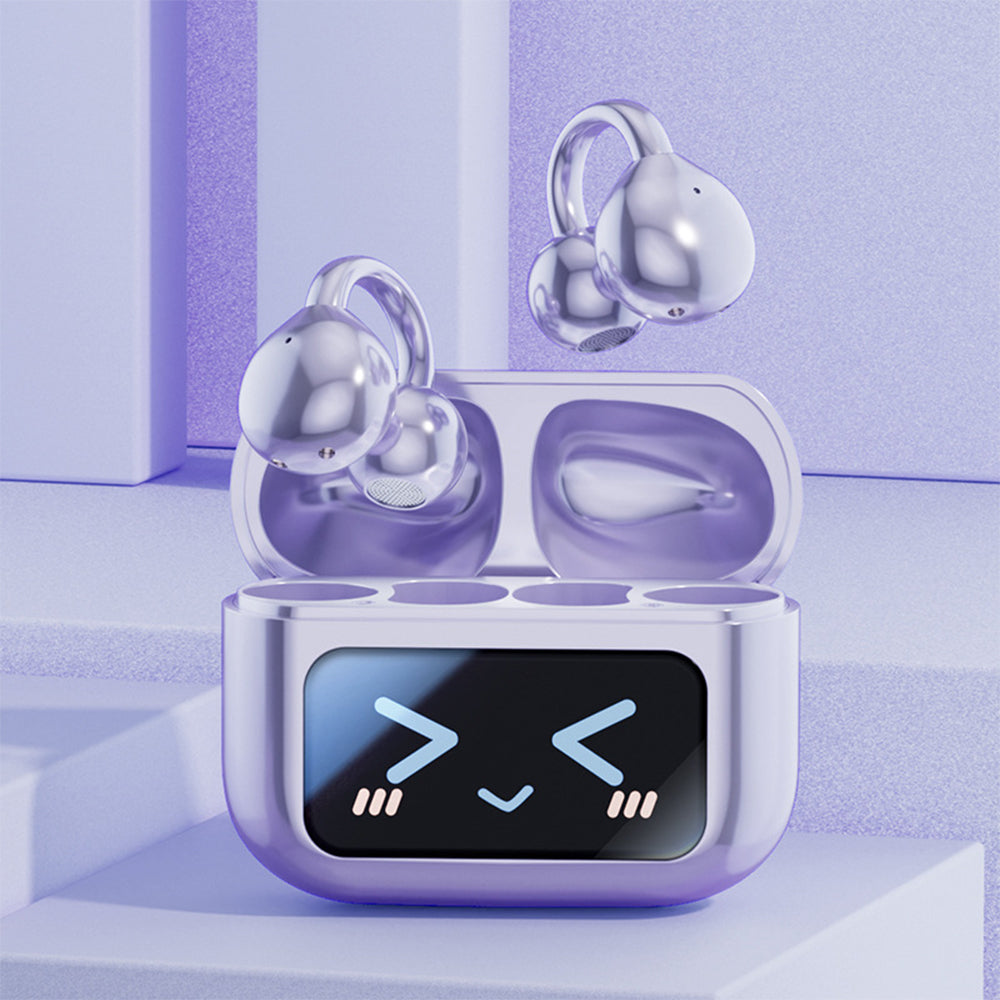 V6.0 Clip-On Open Ear Bluetooth Headphones with Touch Screen