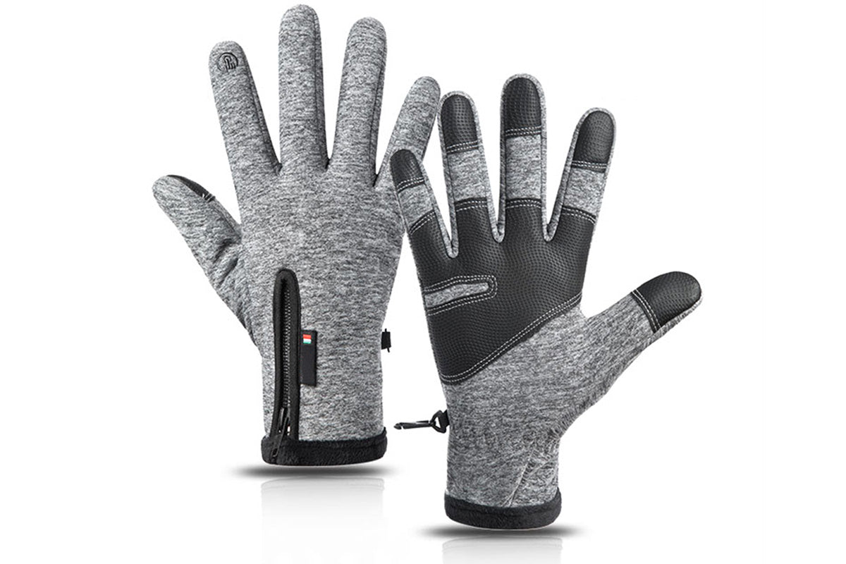 Winter Gloves Thermal Touch Screen Windproof Warm Outdoor Cold Weather for Men Women-Grey