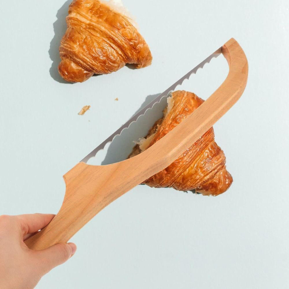 Single-Serrated Bread Bow Knife Slicer with Protective Cover